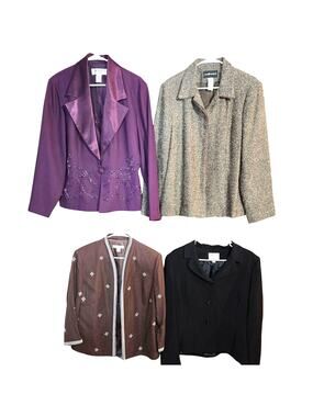 Women's 14 Large Blazer Suit Separate Jacket Top Wholesale Bulk Lot of 4 L